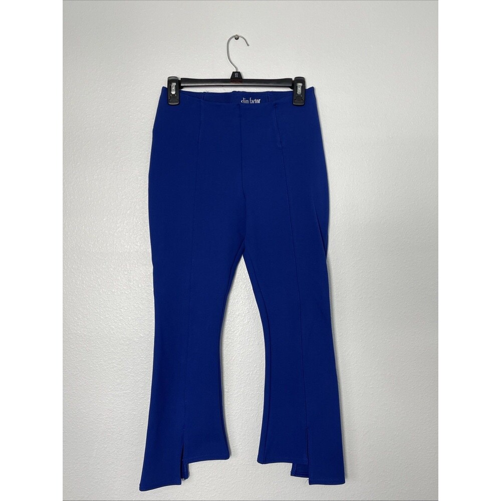 SLIM FACTOR by Investments Womens Size Small Blue Crop Pants Casual Or Formal